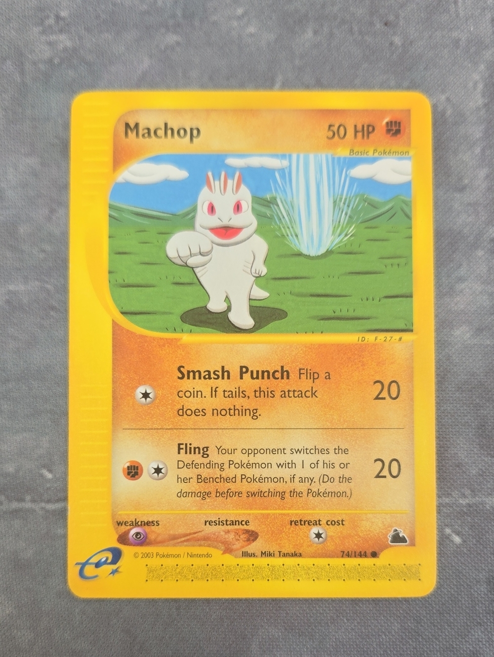Machop Skyridge 74/144 E-Reader Pokemon TCG Card (Lightly Played)!